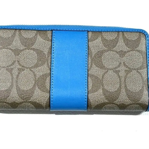 Coach Signature PVC leather accordion zip wallet - Picture 2 of 10